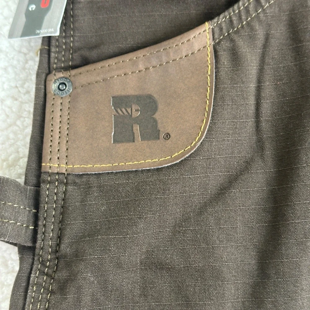 Wrangler Riggs Workwear Ripstop Pants Mens 48x32 Dark Brown Rugged Utility Work